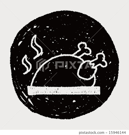 Roast chicken doodle drawing Roast chicken doodle drawing 15946144