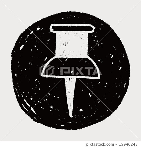 push pin doodle drawing 15946245