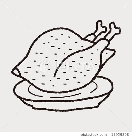 插图素材: chicken doodle