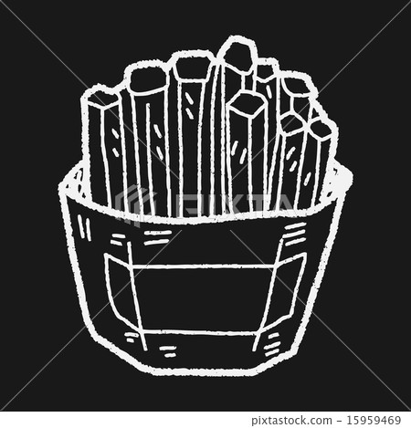 French fries doodle French fries doodle 15959469
