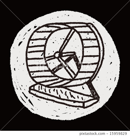 Pet exercise wheel doodle 15959829