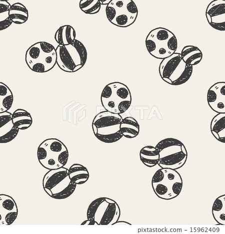 doodle toy ball seamless pattern background 15962409
