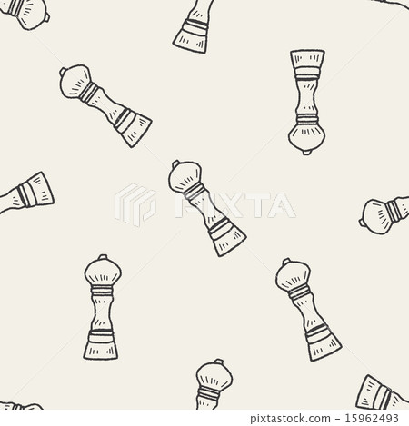 pepper mill doodle seamless pattern background 15962493