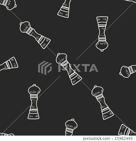 pepper mill doodle seamless pattern background 15962495