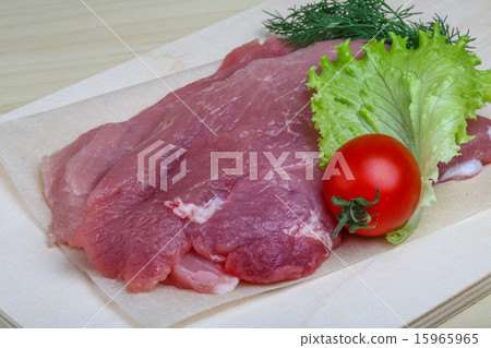 Raw pork schnitzel Raw pork schnitzel 15965965