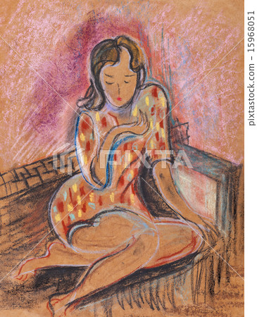 The girl on a sofa The girl on a sofa 15968051