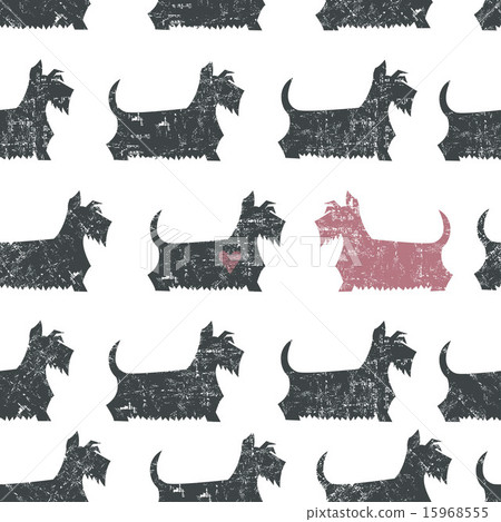 Amusing vector Scottish Terriers seamless pattern Amusing vector Scottish Terriers seamless pattern 15968555