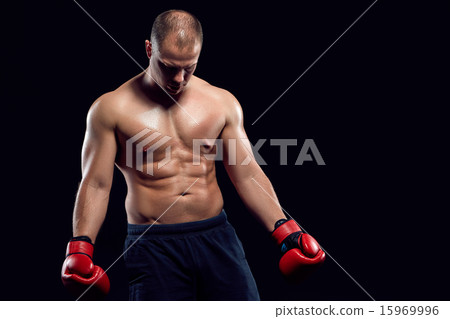 Muscular man - young caucasian boxer Muscular man - young caucasian boxer 15969996