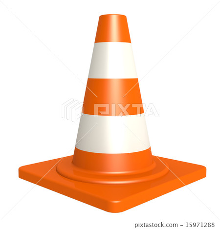 Traffic cone isolated with white background 15971288