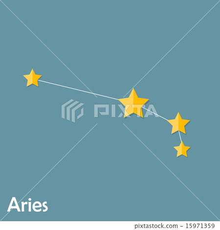 Aries Zodiac Sign of the Beautiful Bright Stars Vector Illustrat 15971359