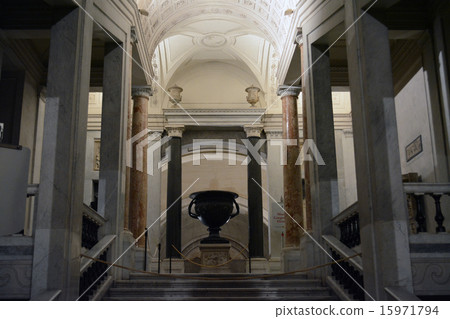 Exhibition corridor / stairs in the Vatican Museum 15971794