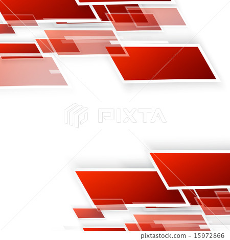 Vector Abstract geometric shape from red Vector Abstract geometric shape from red 15972866