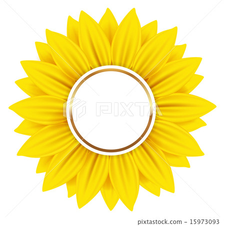 round banner with yellow sunflower stock illustration 15973093 pixta round banner with yellow sunflower