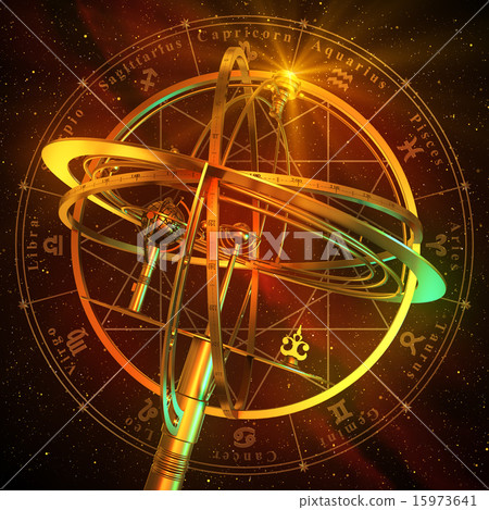 Armillary Sphere With Zodiac Symbols Armillary Sphere With Zodiac Symbols 15973641