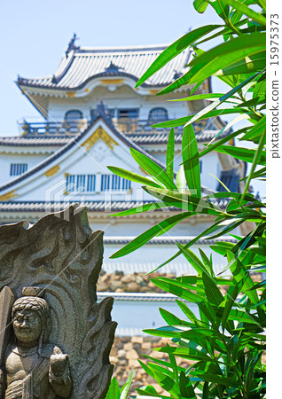Buddha and Kishiwada castle castle tower Buddha and Kishiwada castle castle tower 15975373