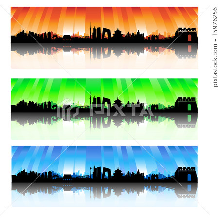 Beijing colorful Skyline Set 15976256