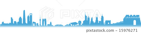 Blue China Skyline 15976271