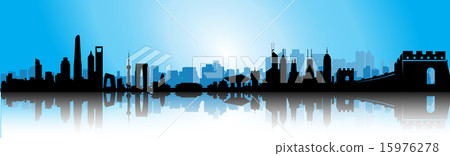 Blue Sunrise China Skyline Blue Sunrise China Skyline 15976278