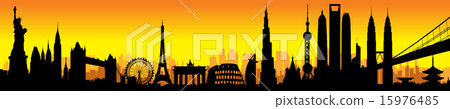International Sunset skyline 15976485