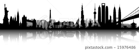 International skyline vector 15976486