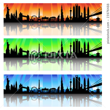 International skyline vector Set International skyline vector Set 15976488