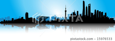 Shanghai Blue Skyline 15976533