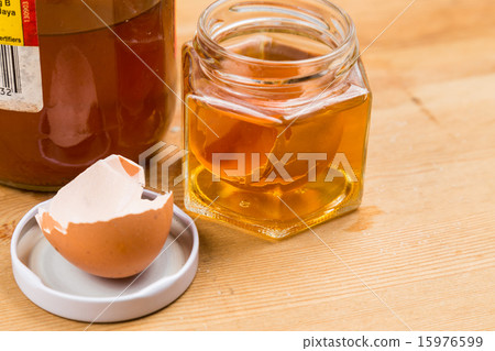 Egg shell soaked in apple cider vinegar Egg shell soaked in apple cider vinegar 15976599