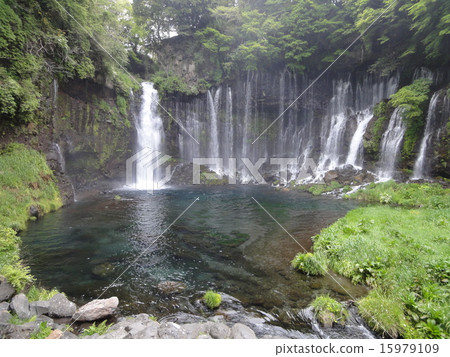 靜岡富士宮白瀑布瀑布 靜岡富士宮白瀑布瀑布 15979109