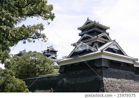 Kumamoto Castle Udo Tower and a castle tower 15979375