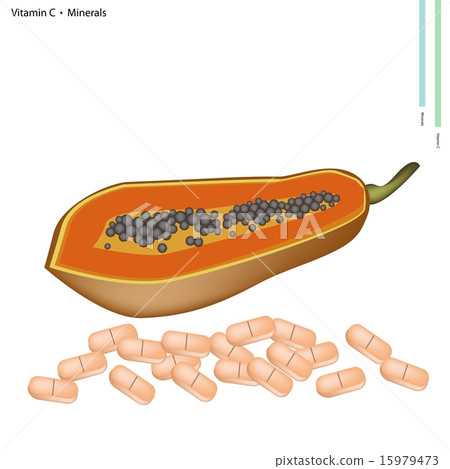 Ripe Papaya with Vitamin C and Minerals 15979473