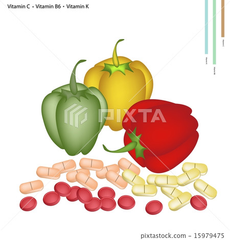 Bell Peppers with Vitamin C, B6 and K Bell Peppers with Vitamin C, B6 and K 15979475