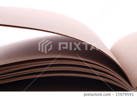 open book paper blank on white background 15979591