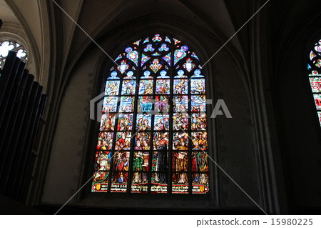 Antwerp Cathedral Stained Glass Belgium 15980225