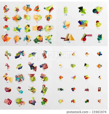 Colorful abstract geometric layouts, mega collection 15981974