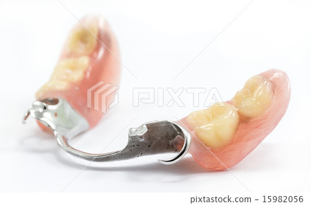 partial dental prosthetics on a white background partial dental prosthetics on a white background 15982056