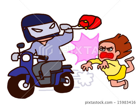 從摩托車背包偷來的婦女 從摩托車背包偷來的婦女 15983416