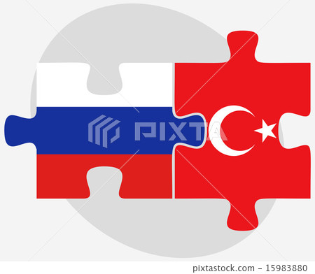 Russian Federation and Turkey Flags in puzzle Russian Federation and Turkey Flags in puzzle 15983880