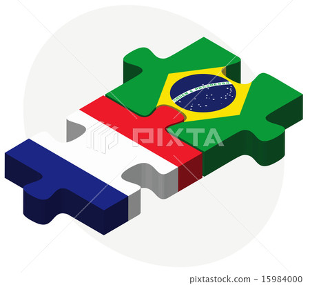 France and Brazil Flags in puzzle 15984000