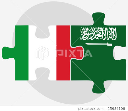 Italy and Saudi Arabia Flags in puzzle Italy and Saudi Arabia Flags in puzzle 15984106