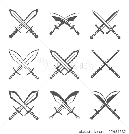 Set of heraldic swords and sabres for heraldry Set of heraldic swords and sabres for heraldry 15984582