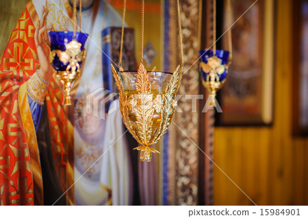 Gold stands in the Orthodox Church Gold stands in the Orthodox Church 15984901