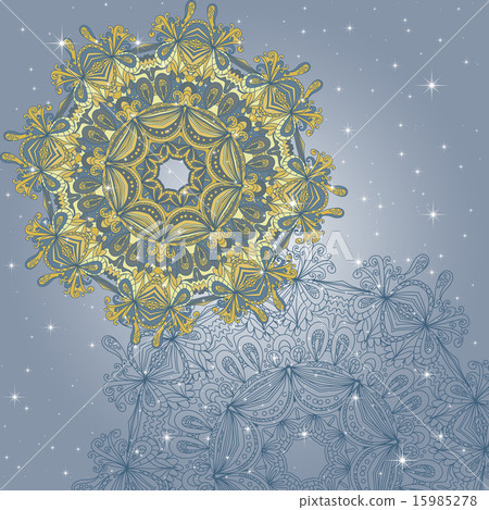 Circle mandala lace hand-drawn ornament vector Circle mandala lace hand-drawn ornament vector 15985278