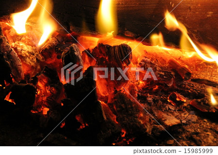 Charcoal fire 15985999