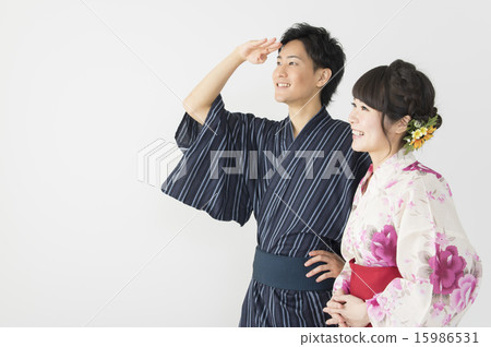 Male and female summer image of Yukata appearance 15986531