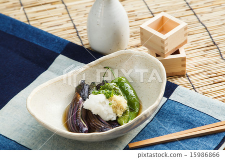 deep-fried and simmered eggplant 15986866