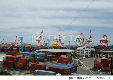 Scenery of Honmoku wharf 15988084