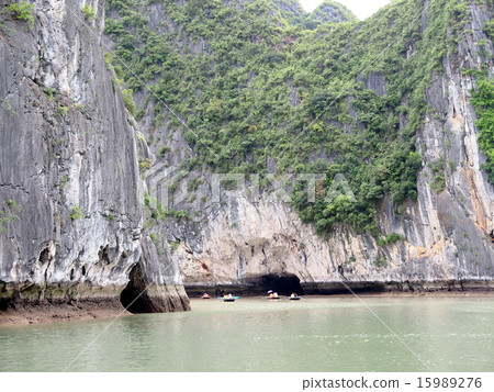 World Heritage Site Vietnam Halong Bay Cruise Bamboo Boat 15989276