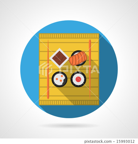 Sushi menu flat color vector icon 15993012