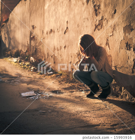 Sad teenage girl 15993916