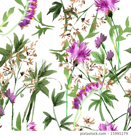 Wild flowers seamless pattern   15995279